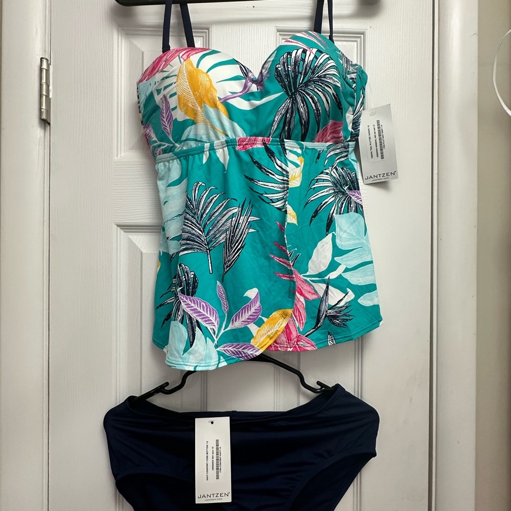 Jantzen Tropical Print Tankini Set
